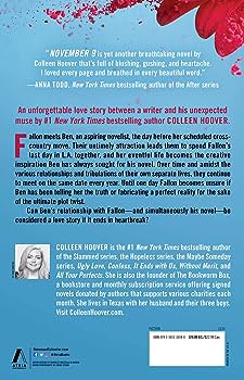 November 9 A Novel by Colleen Hoover