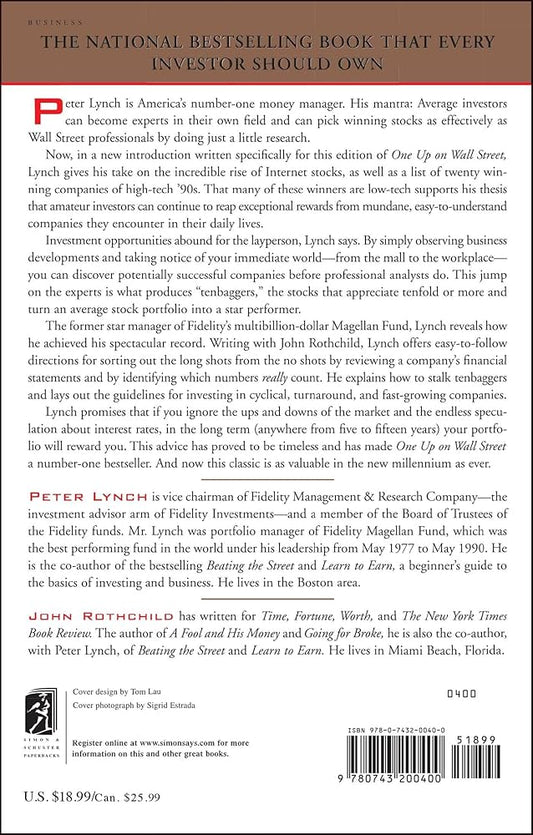 One Up On Wall Street By Peter Lynch