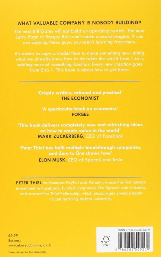 Zero to One: Notes on Startups, or How to Build the Future