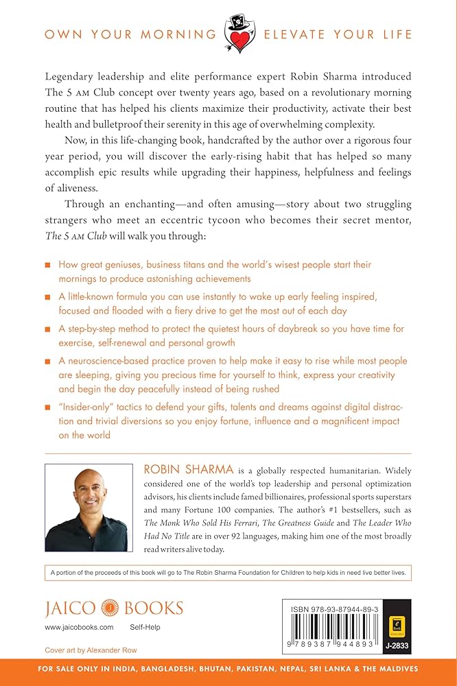 The 5 AM Club Book by Robin Sharma