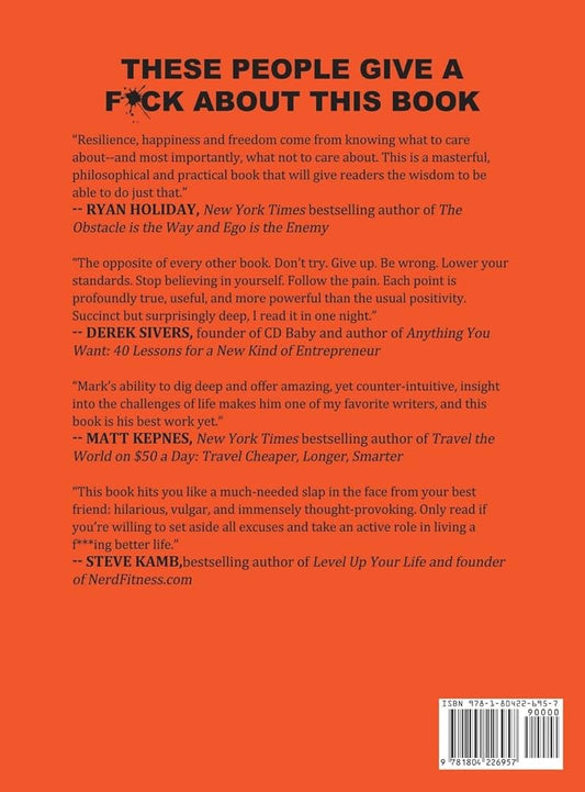 The Subtle Art of Not Giving a F*ck by Mark Manson